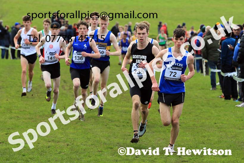 Mens Under-20s 2022 CAU Inter Counties Cross Country, Prestwold Hall, Loughborough.  Photo: David T. Hewitson/Sports for All Pics